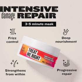 Bed Head Treat Me Right mask close-up reveals rich conditioning formula