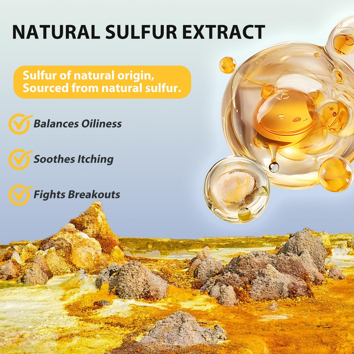 Hands applying Bee & Flower sulfur soap for face and body cleansing
