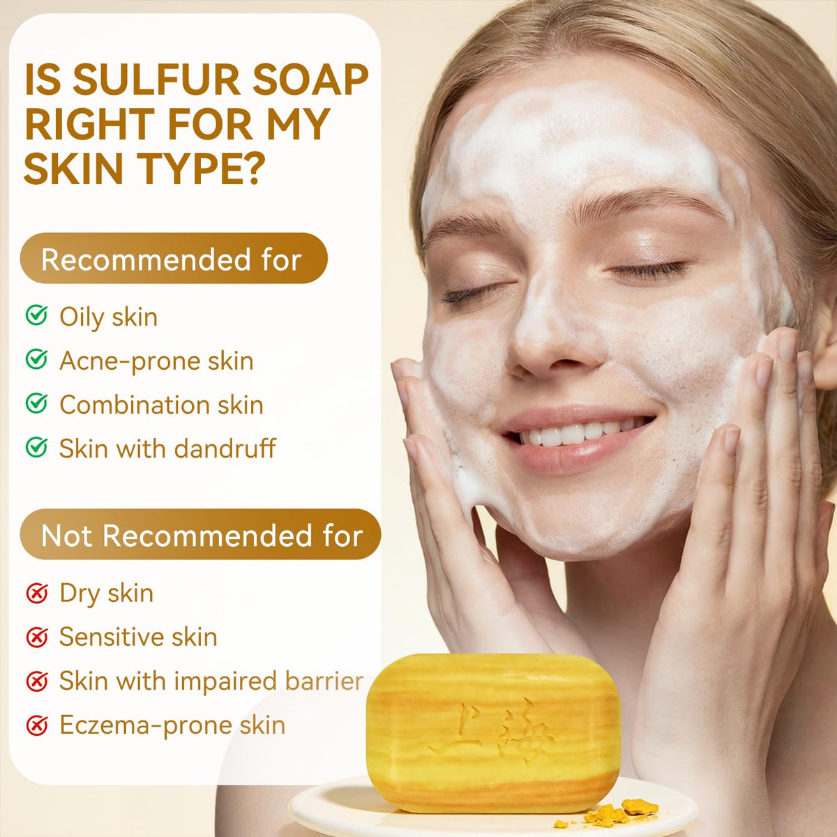 Bee & Flower sulfur soap used as a gentle scalp wash occasionally.
