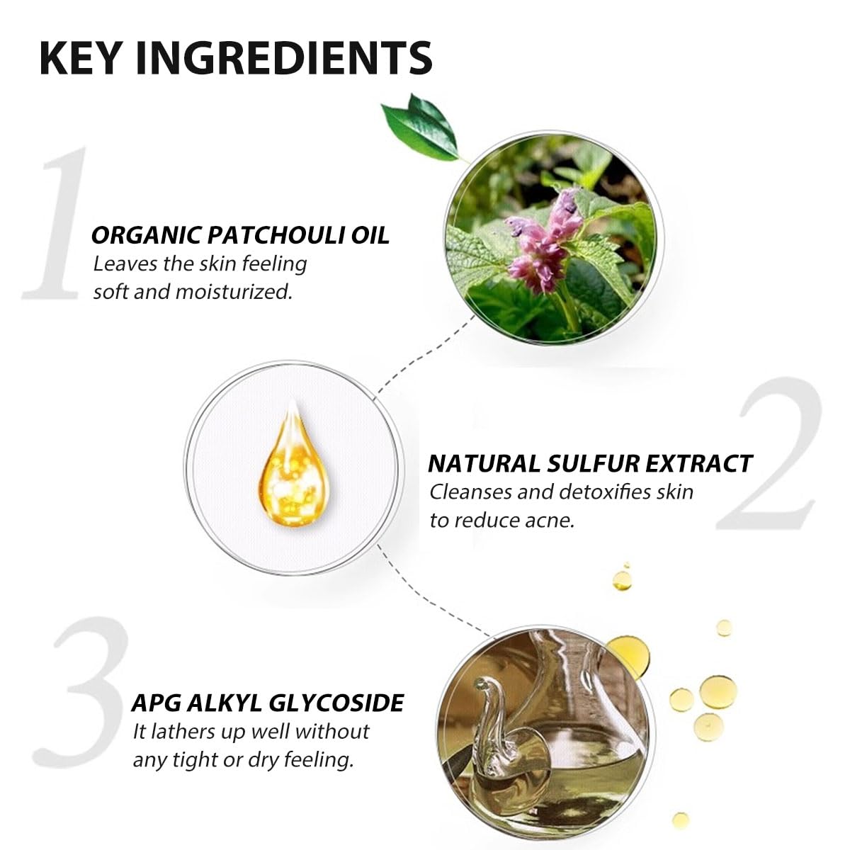 Shampoo application with Bee & Flower sulfur soap for hair care