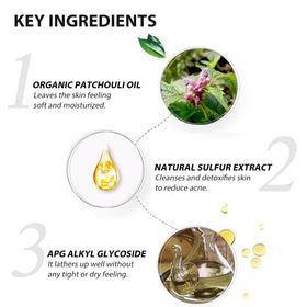 Shampoo application with Bee & Flower sulfur soap for hair care