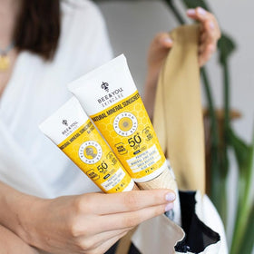 Bee & You propolis and aloe in the Mineral Body Sunscreen formula.