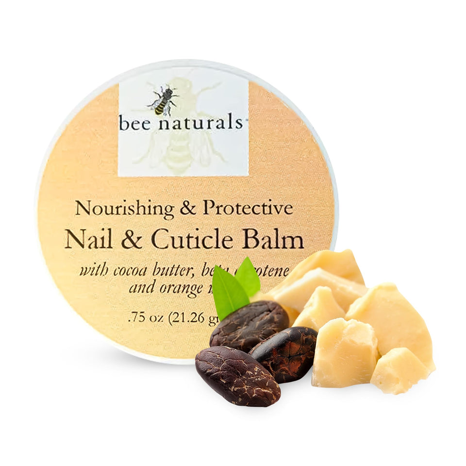 Bee Naturals Nail & Cuticle Balm tube application delivers moisture to nails.