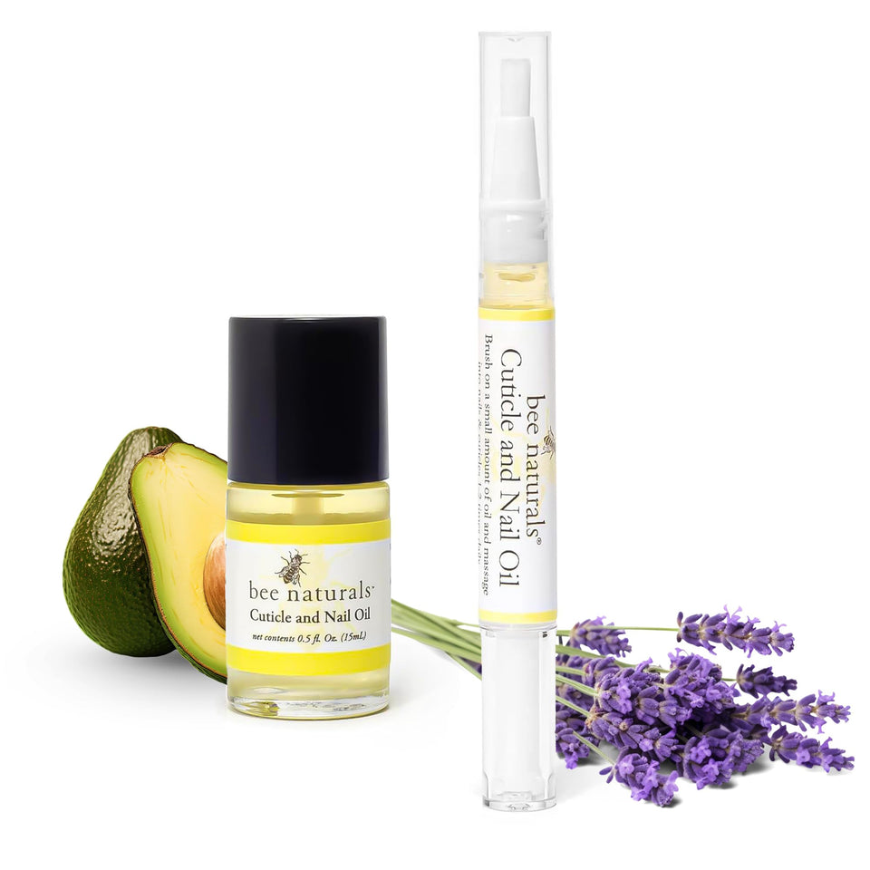 Bee Naturals Nail & Cuticle Oil Kit bottle with precise pen applicator for targeted care.