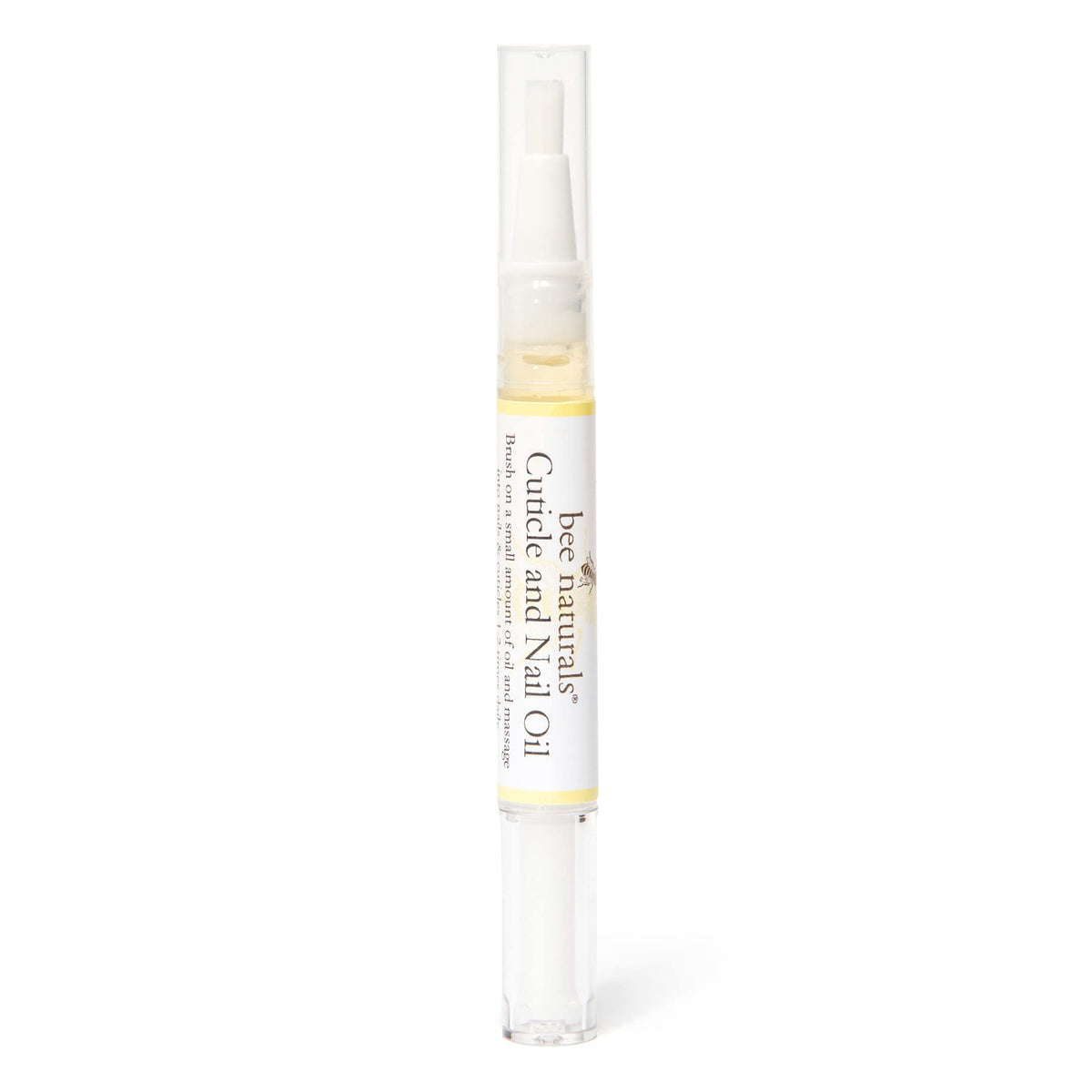 Bee Naturals cuticle oil packaging is travel-friendly for on-the-go maintenance.