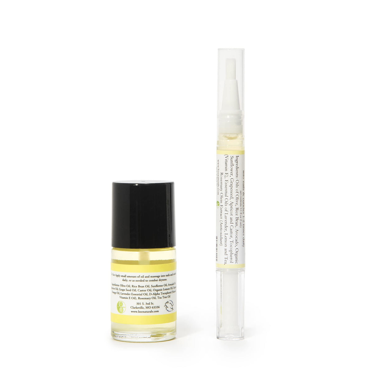 Bee Naturals Quick Fix Cuticle Oil Pen cap highlighting travel-friendly design.