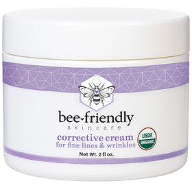 BeeFriendly Organic Corrective Cream night jar for rich overnight hydration.