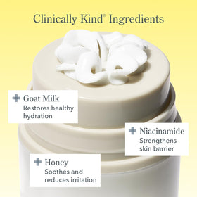 Beekman 1802 Bloom Cream applied on the hand showing quick absorption.