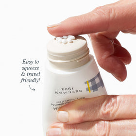 Beekman 1802 Bloom Cream applied on hand demonstrates instant absorption.