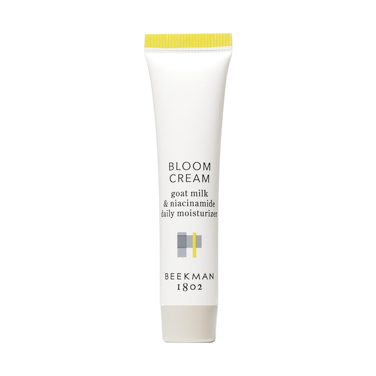 Beekman 1802 Bloom Cream goat milk jar displaying rich, hydrating texture for daily use.