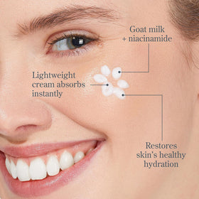 Beekman 1802 Bloom Cream in a morning routine setup.