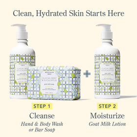 Beekman 1802 body lotion absorbed quickly on dry skin.
