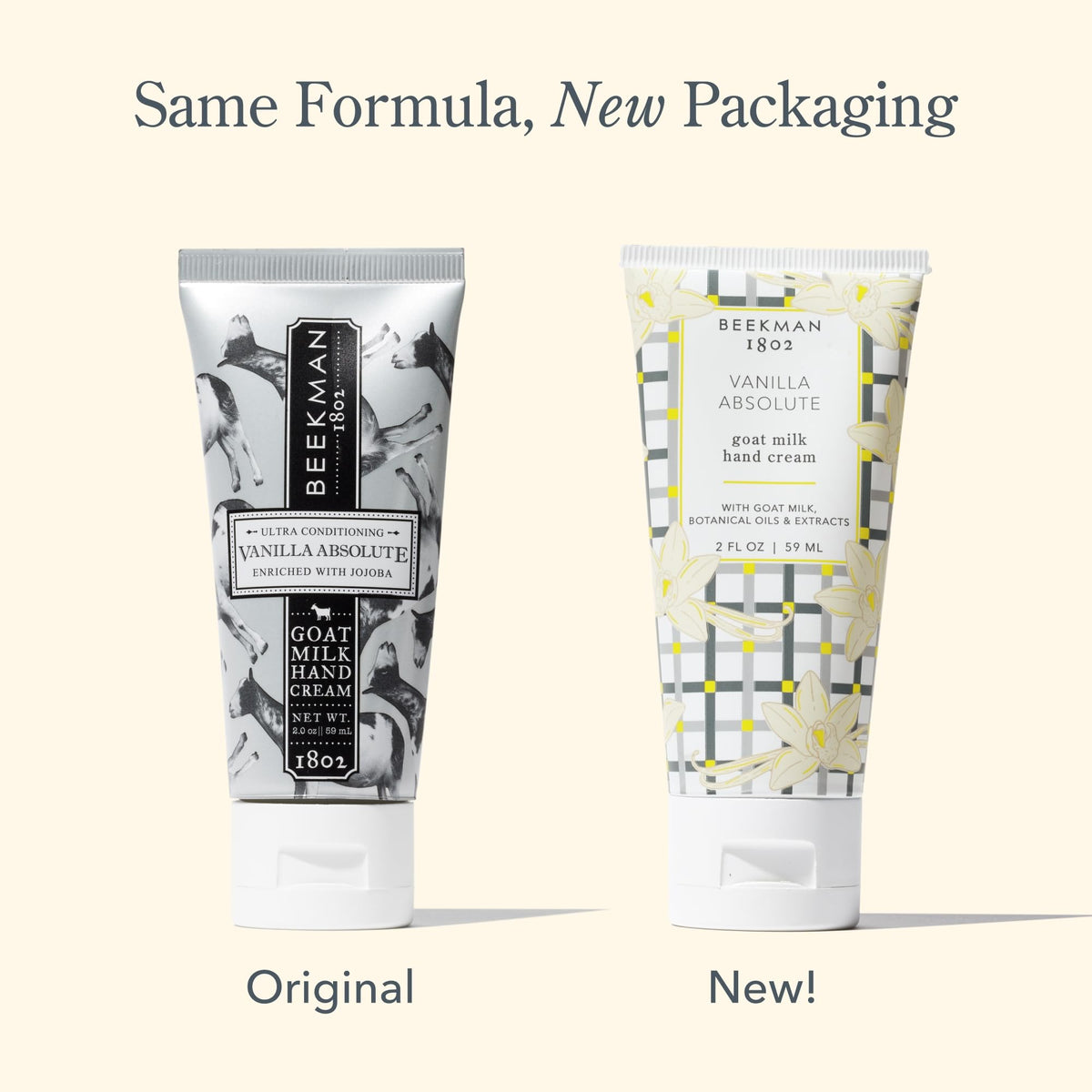 Beekman 1802 Hand Cream packaging with citrus-vanilla scent