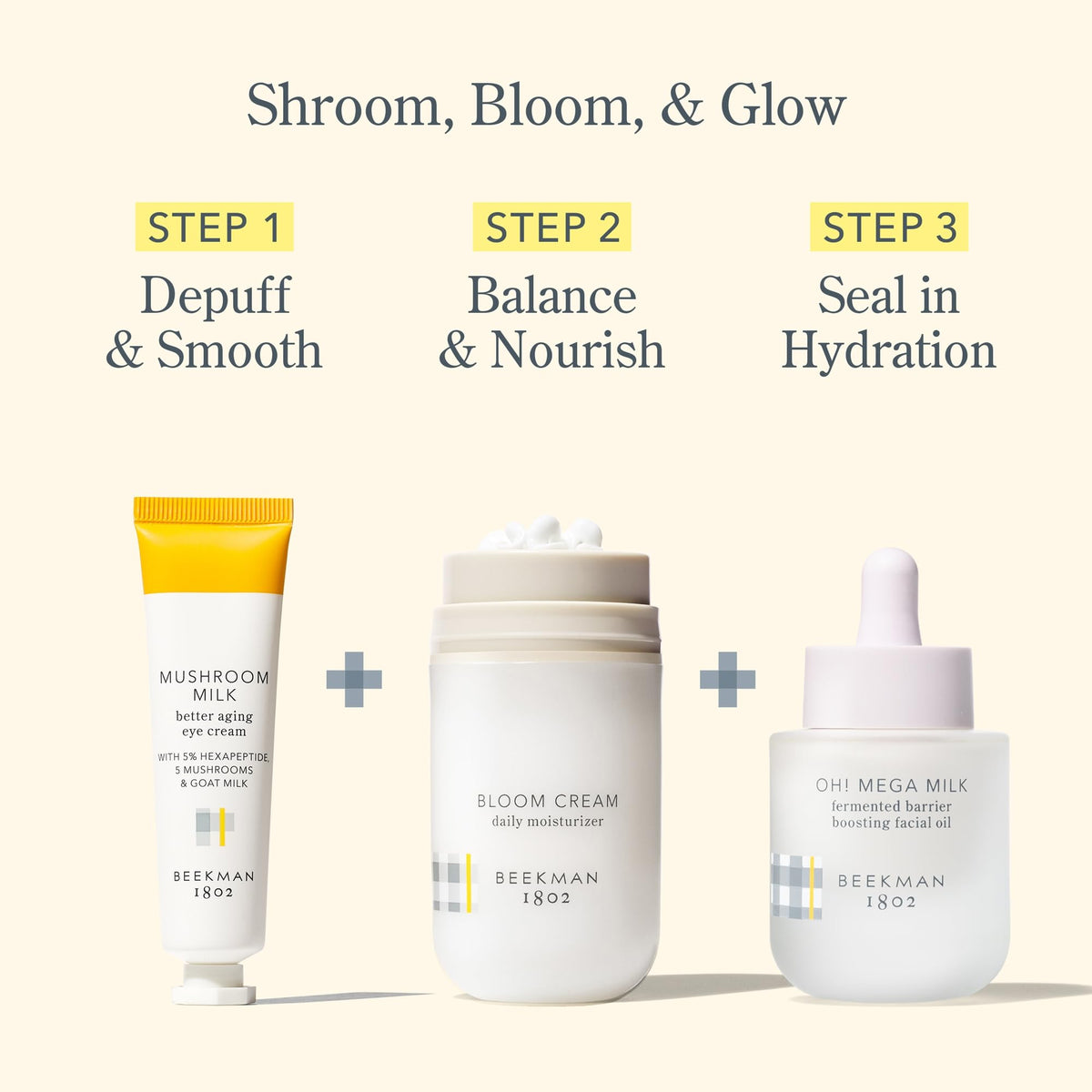 Beekman 1802 fragrance-free and cruelty-free symbol supports sensitive skin use.
