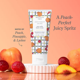 Beekman 1802 hand cream bottle shown for easy on-the-go hydration
