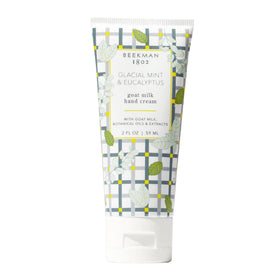 Beekman 1802 Goat Milk Hand Cream bottle with glacial mint for ultra hydration