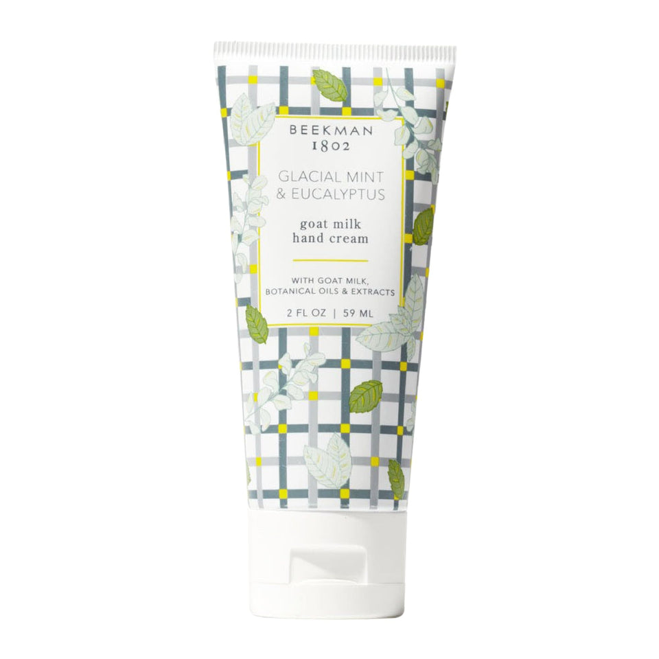 Beekman 1802 Goat Milk Hand Cream bottle with glacial mint for ultra hydration