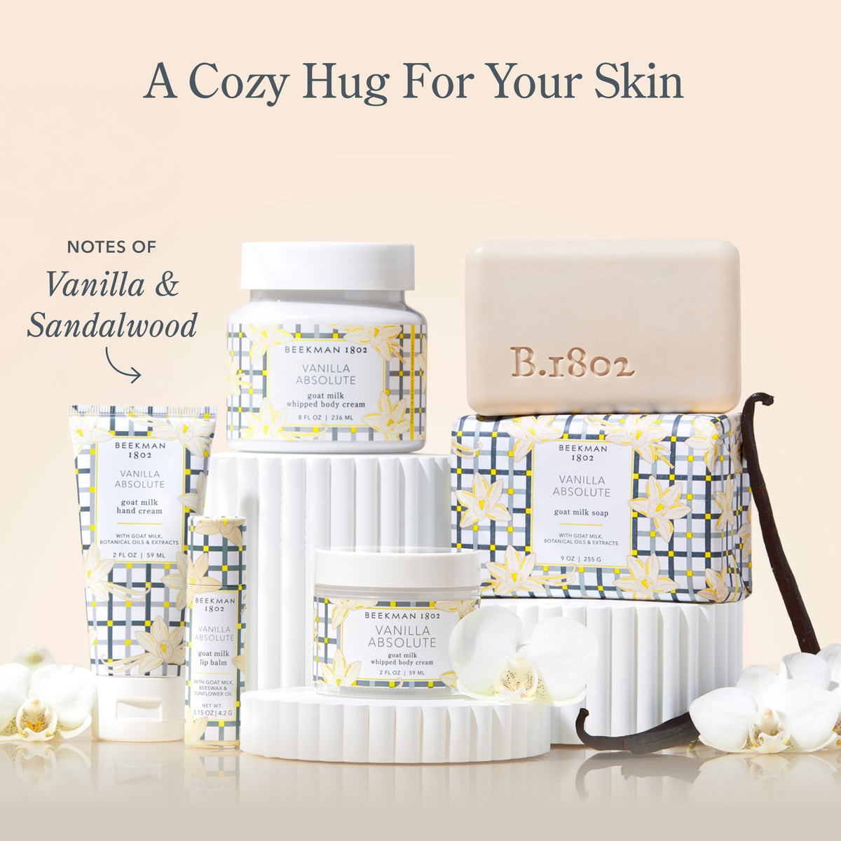 Beekman 1802 Goat Milk Hand Cream bottle with cruelty-free formulation