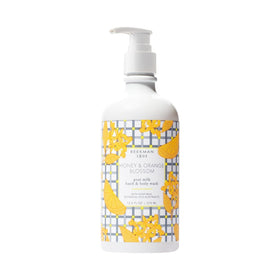 Beekman 1802 Goat Milk Hand Soap bottle front shows moisturized cleanse potential.