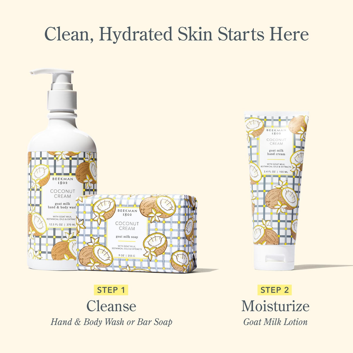 Beekman 1802 Goat Milk Hand Soap microbiome friendly fragrance label