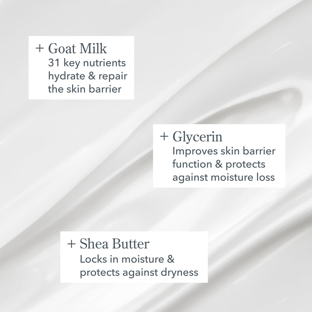 Beekman 1802 goat milk ingredients visual highlights vitamins and minerals