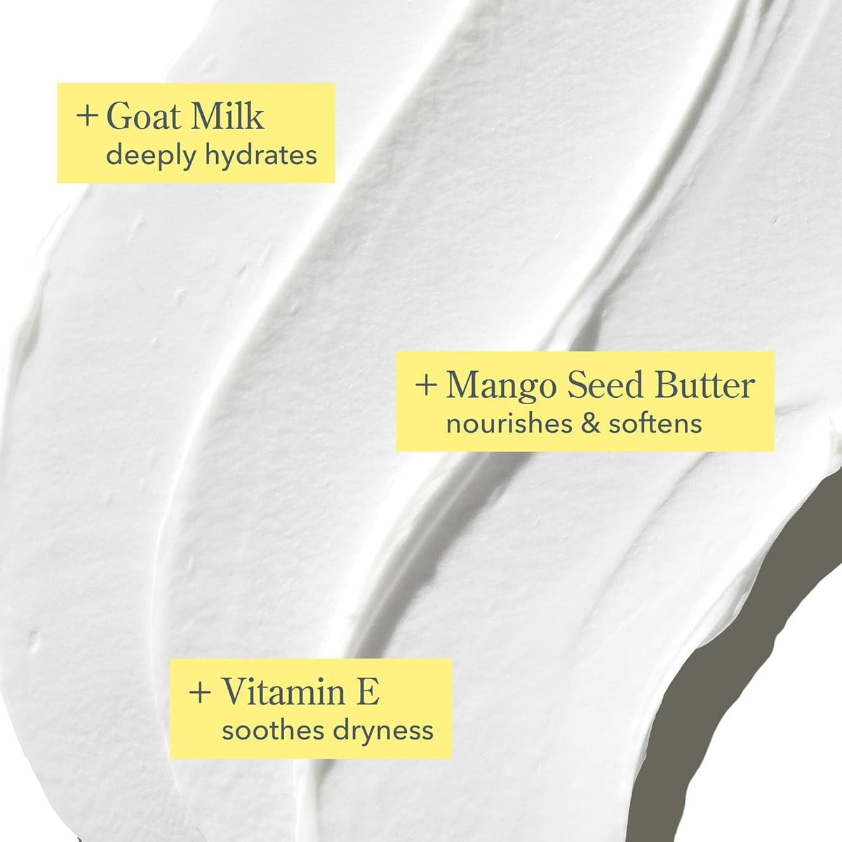 Beekman 1802 Goat Milk Lotion jar demonstrating creamy texture for moisturized skin