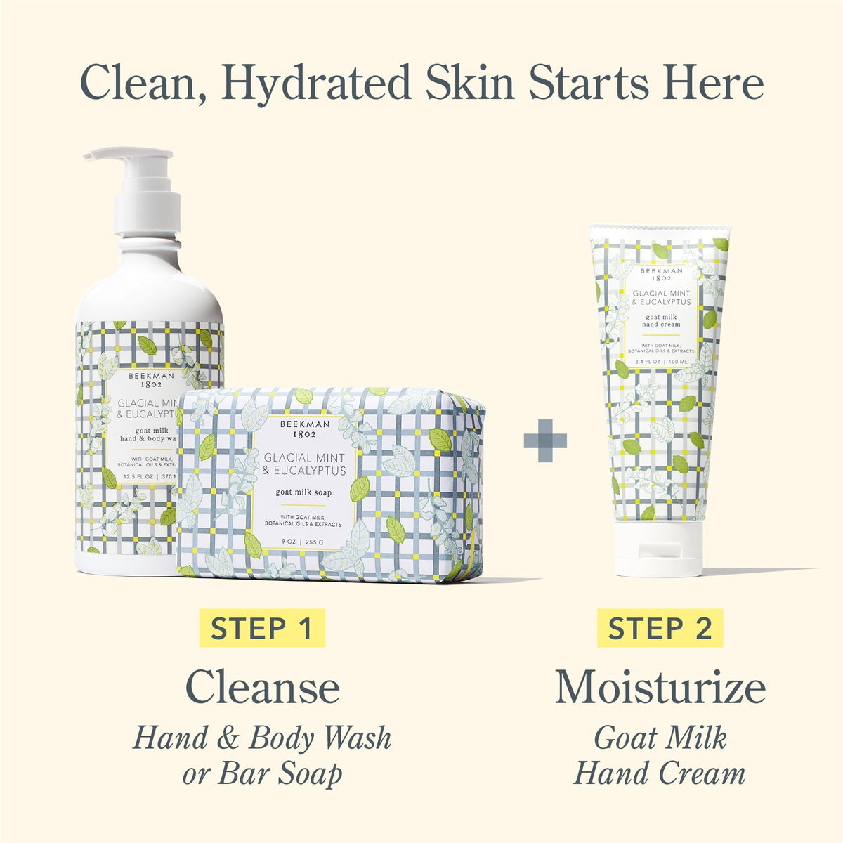 Beekman 1802 hand care in routine promotes comfortable daily use