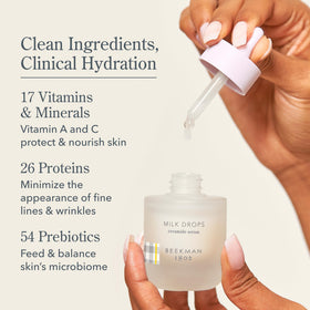 Beekman 1802 Milk Drops with Bloom Cream for enhanced hydration