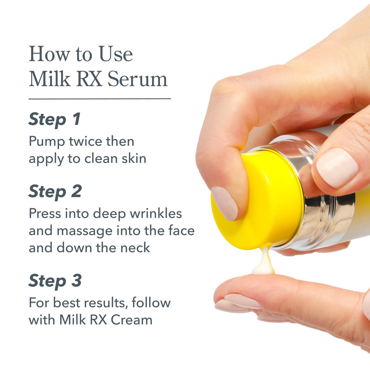 Goat milk features in Beekman 1802 Milk RX serum concept