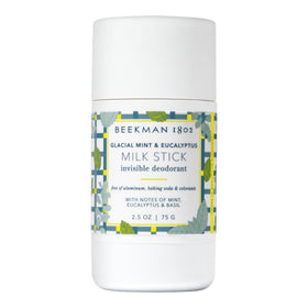 Beekman 1802 Milk Stick glacial mint eucalyptus application for fresh skin