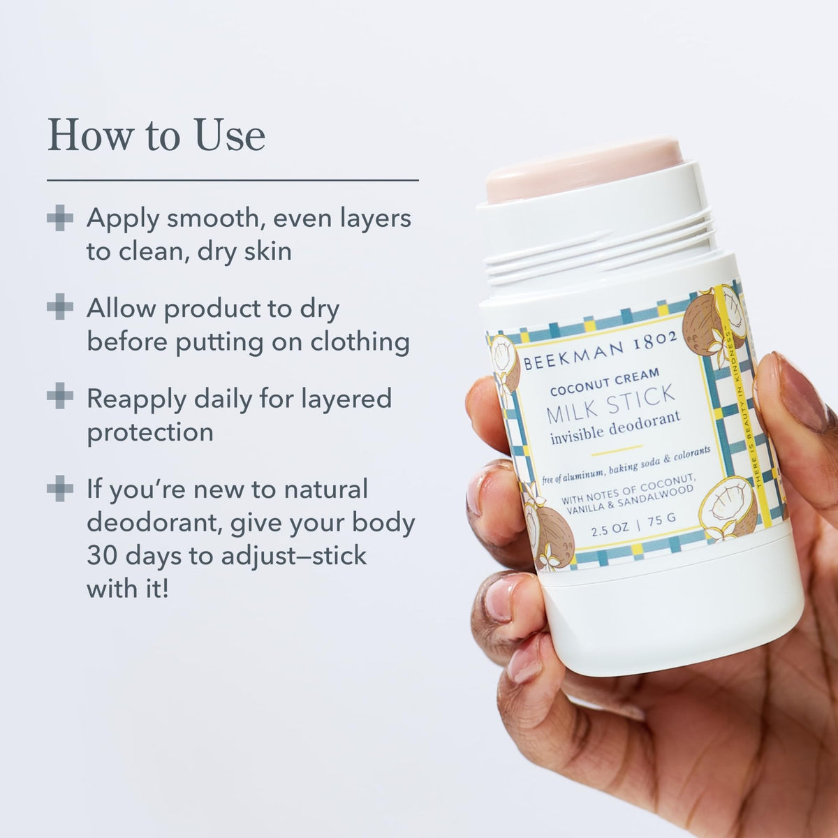 Beekman 1802 Goat milk benefits support skin balance and comfort.
