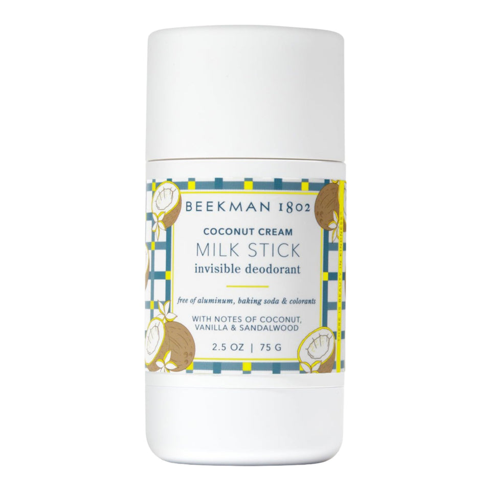 Beekman 1802 Milk Stick whole-body deodorant for all-day freshness and odor control.