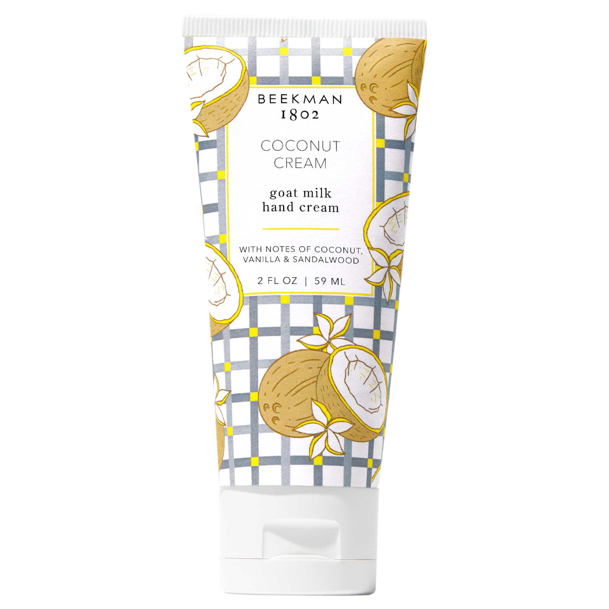 Beekman 1802 goat milk hand cream coconut cream jar for rich moisture on dry hands