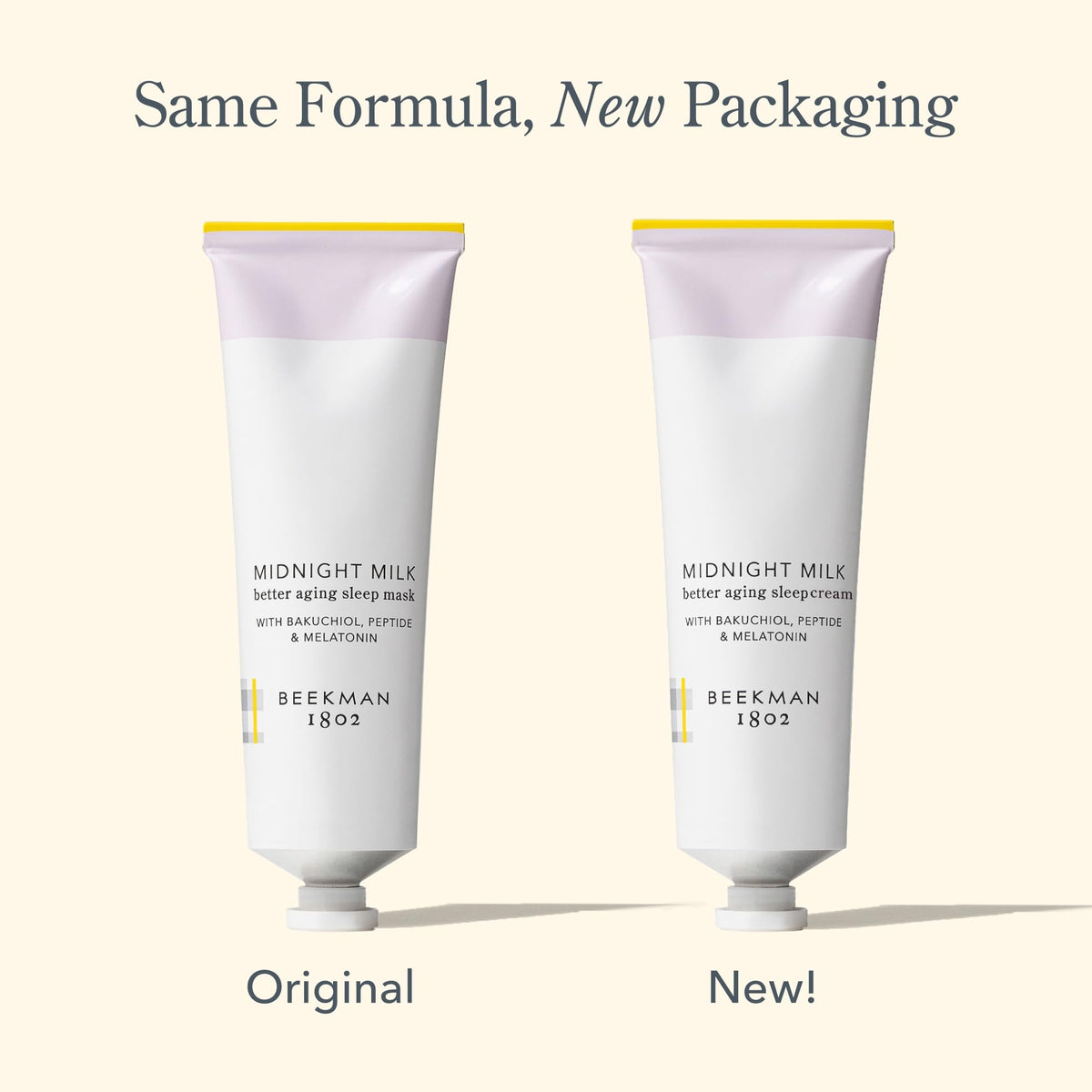 Beekman 1802 Midnight Milk night routine image suggesting a refreshed morning glow