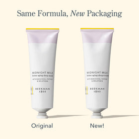 Beekman 1802 Midnight Milk night routine image suggesting a refreshed morning glow