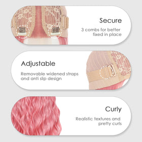 Beelu pink wig styled for cosplay and party looks