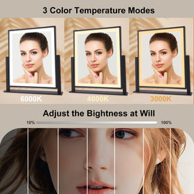 Beelux mirror with dimmable color modes for day to night looks