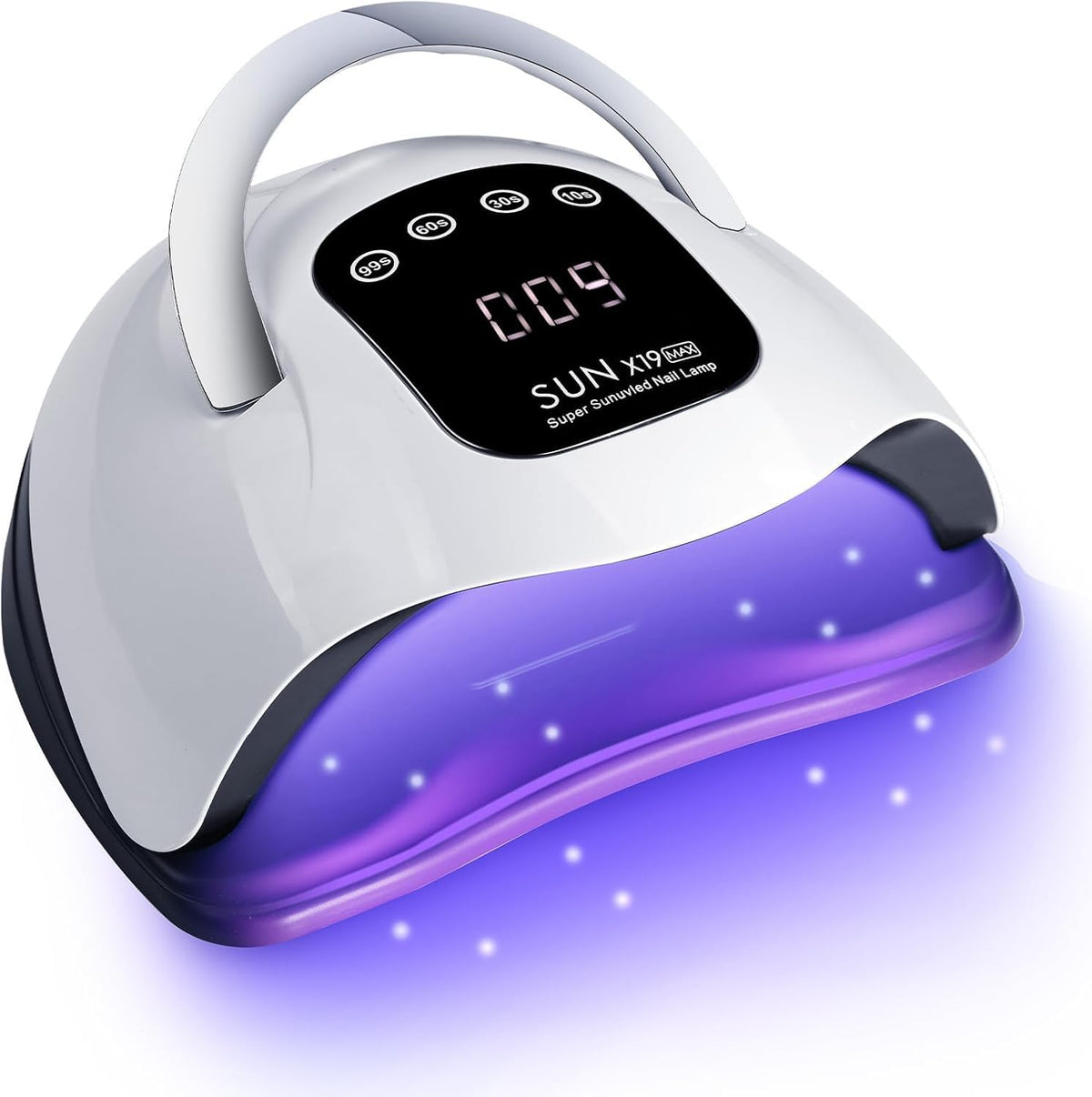BEENLE 320W nail lamp front view for fast, even gel curing at home
