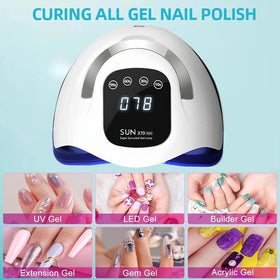BEENLE 320W nail lamp low-high temperature mode for gentler curing