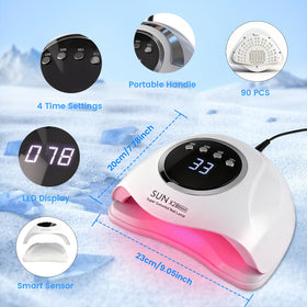BEENLE 500W nail lamp interior shows space for hand or foot cures.