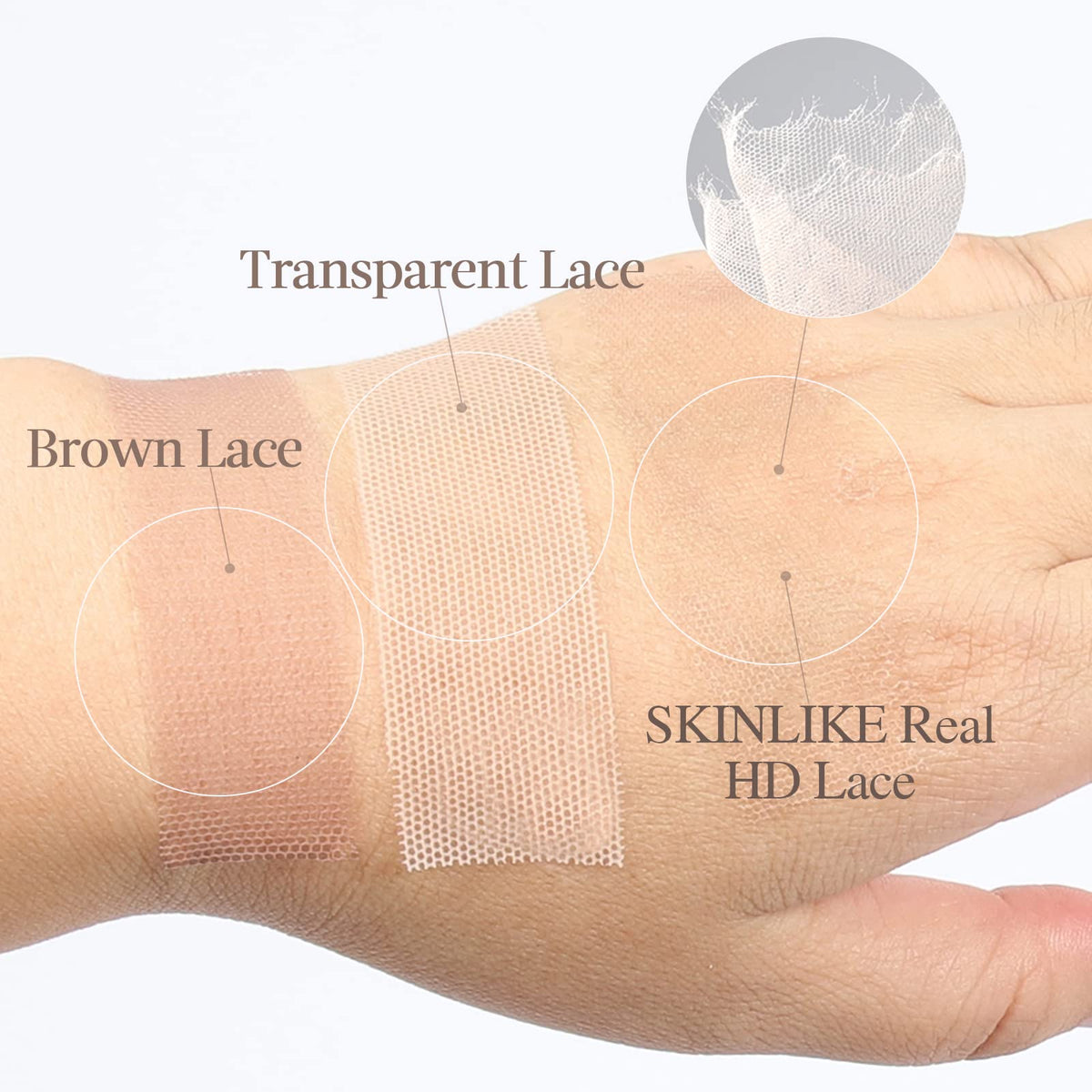 BEEOS ultra-thin 0.10mm lace closure melts invisibly on any skin tone.