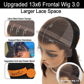 Beeos bleached knots pre-plucked ensures ready-to-wear natural hairline.