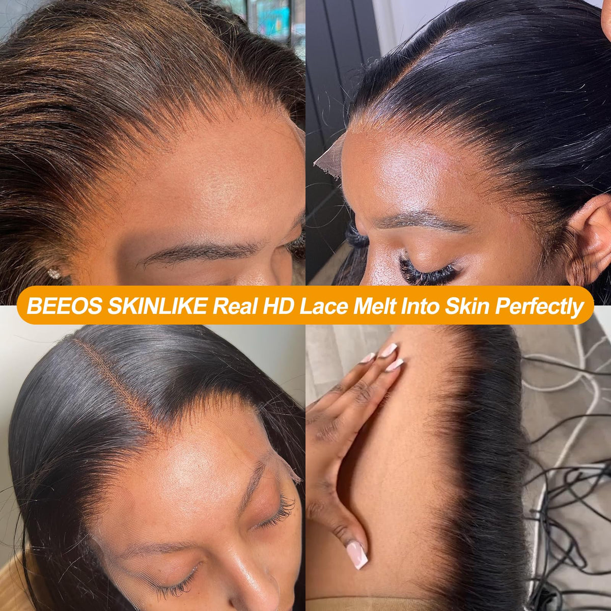 BEEOS 13x4 virgin Brazilian frontal can be bleached or dyed to match.