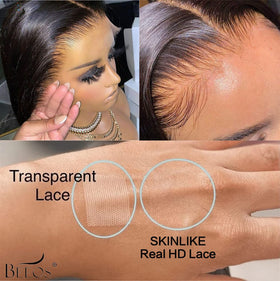 BEEOS 13x4 preplucked baby hair hairline enables quick, natural styling.