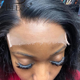 Beeos 5x5 Skinlike Closure front view shows natural blend and 18-inch length