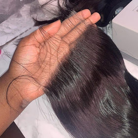BEEOS pre-plucked hairline closure for natural growth look.