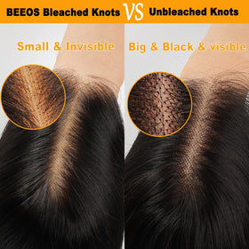 BEEOS silky straight frontal 14 inch for sleek, natural styling