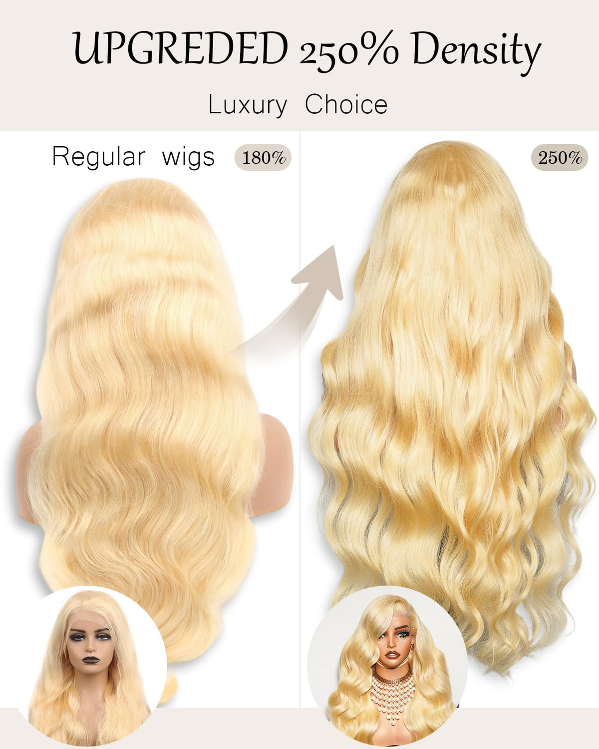 BESEEUK Blonde body wave hair offers versatile styling.