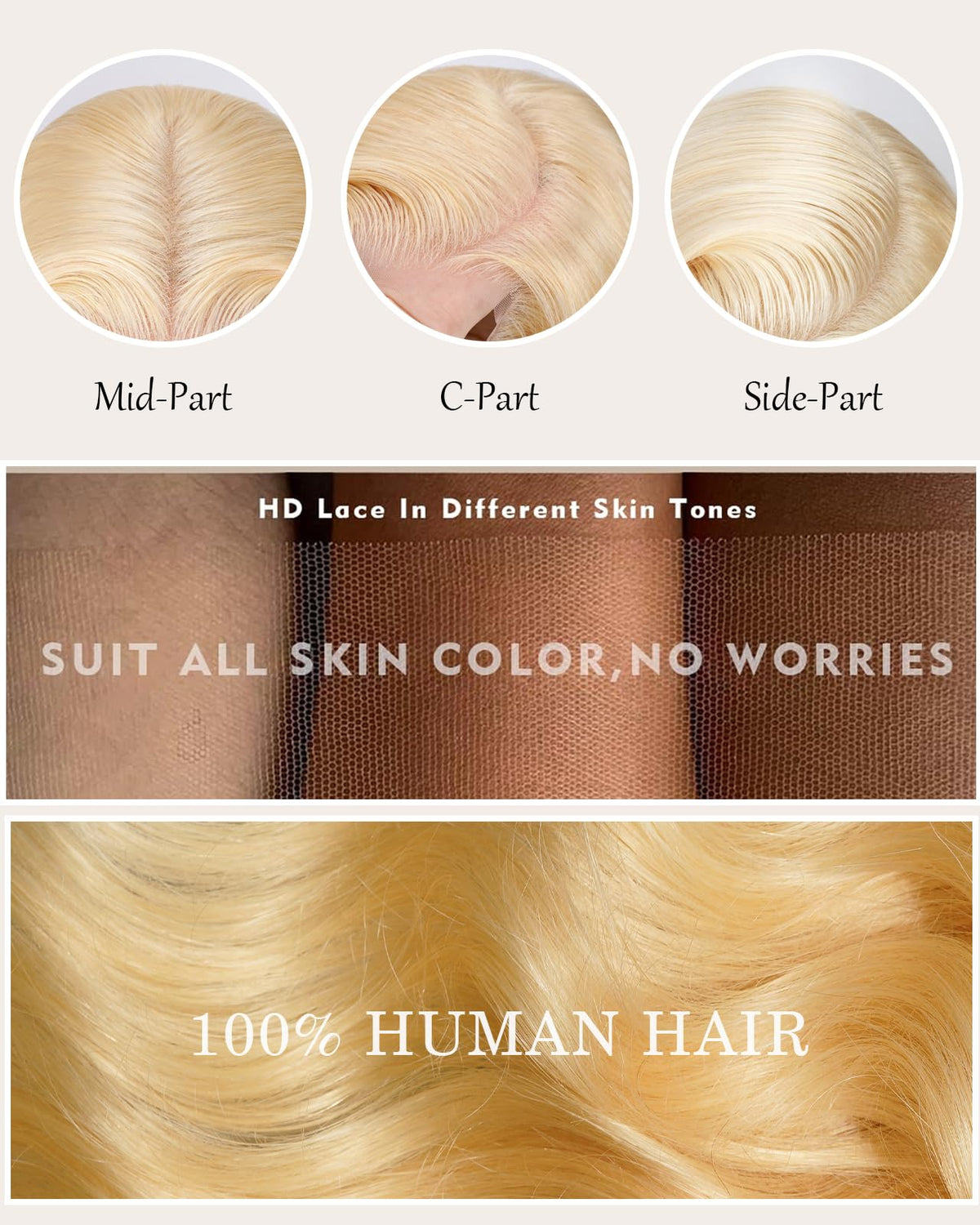 BESEEUK Raw Cambodian human hair maintains smooth cuticles.