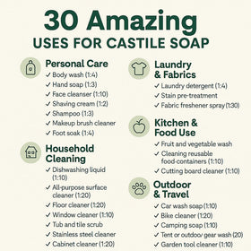 Beessential Castile Soap with olive oil for mild cleansing and skin-friendly care
